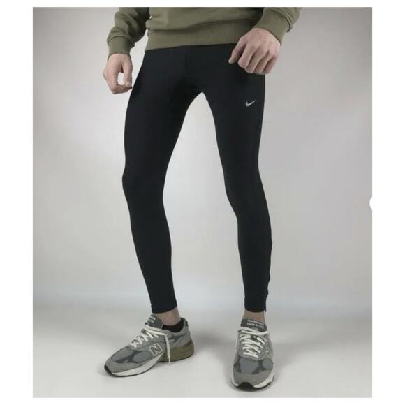 Nike Men's Dri FIT Running Tights Black Size L - Picture 1 of 13